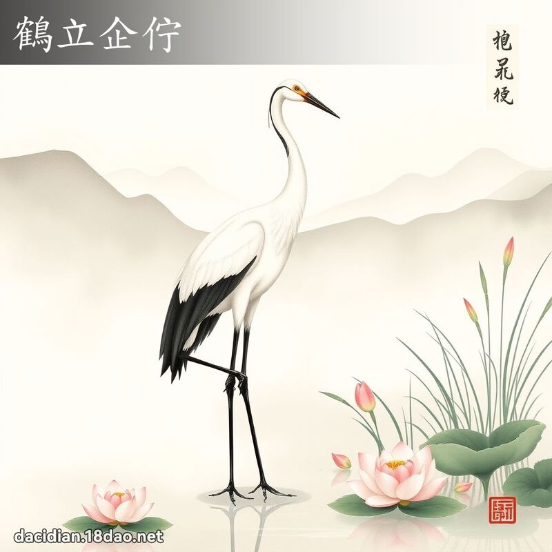 鹤立企佇 配图