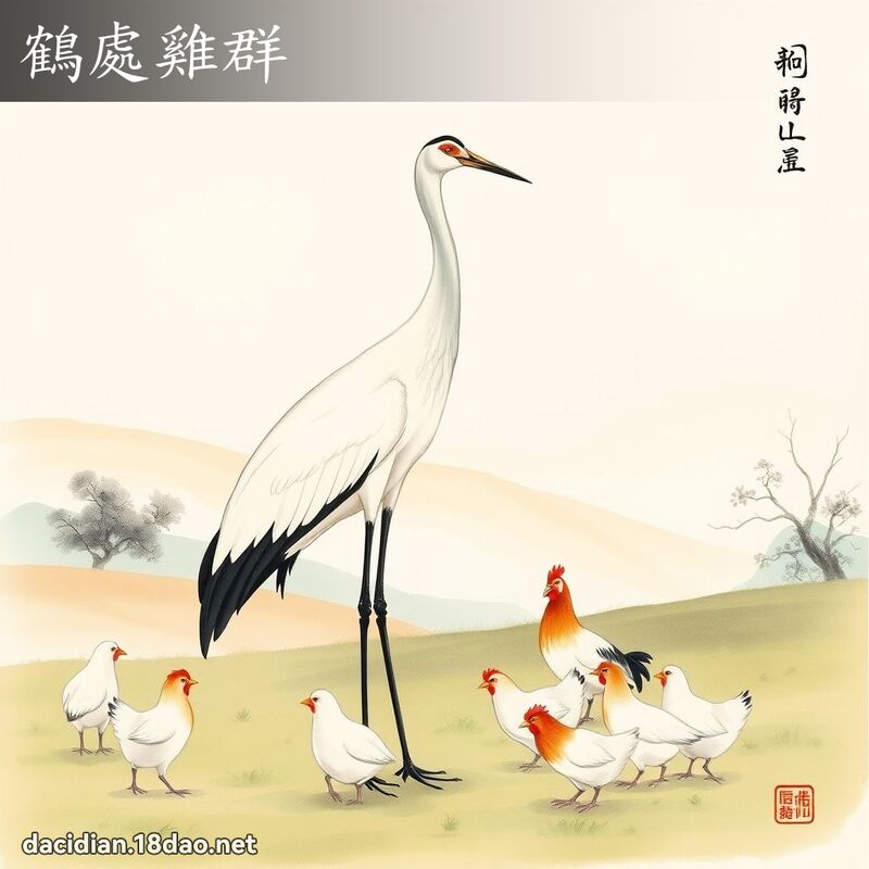 鹤处鸡群 配图