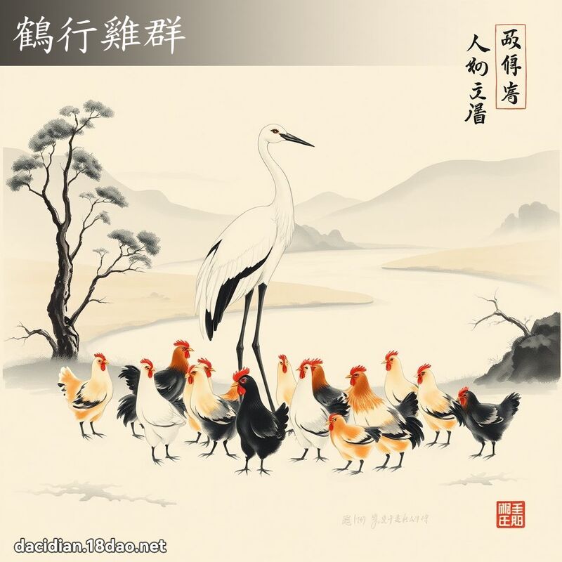 鹤行鸡群 配图