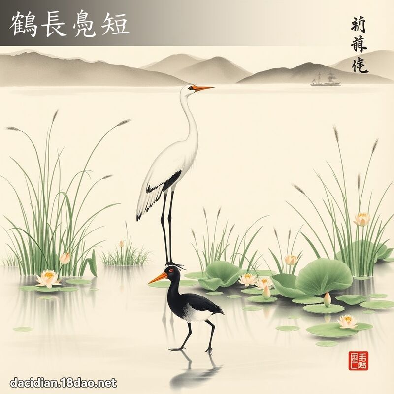 鹤长鳧短 配图