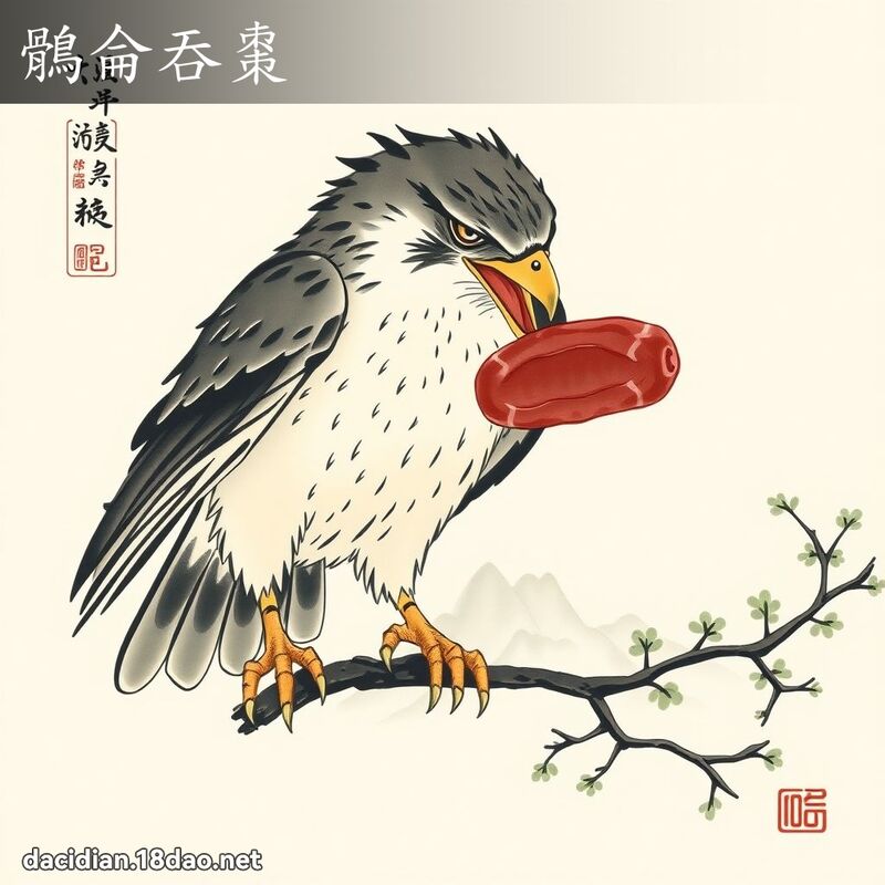 鶻仑吞枣 配图