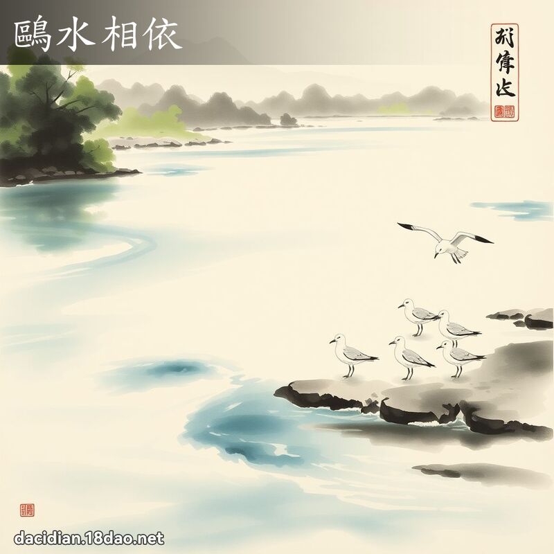 鸥水相依 配图