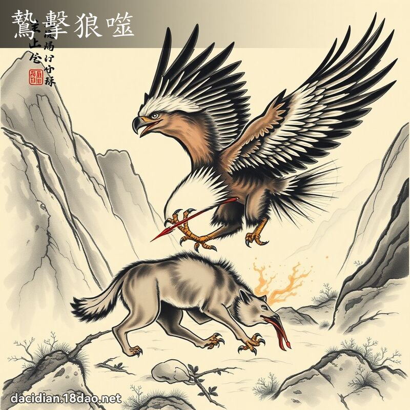 鷙击狼噬 配图