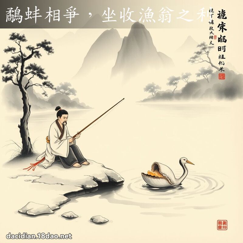 鷸蚌相爭,坐收渔翁之利 配图