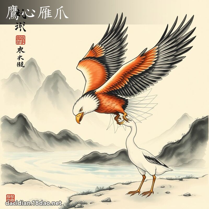 鷹心雁爪 配图