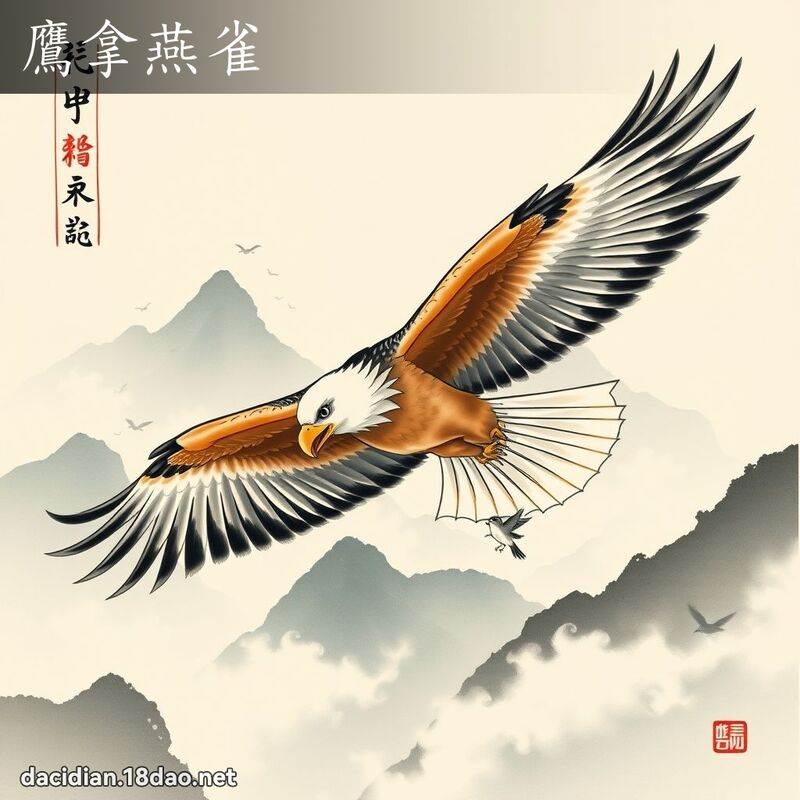 鷹拿燕雀 配图