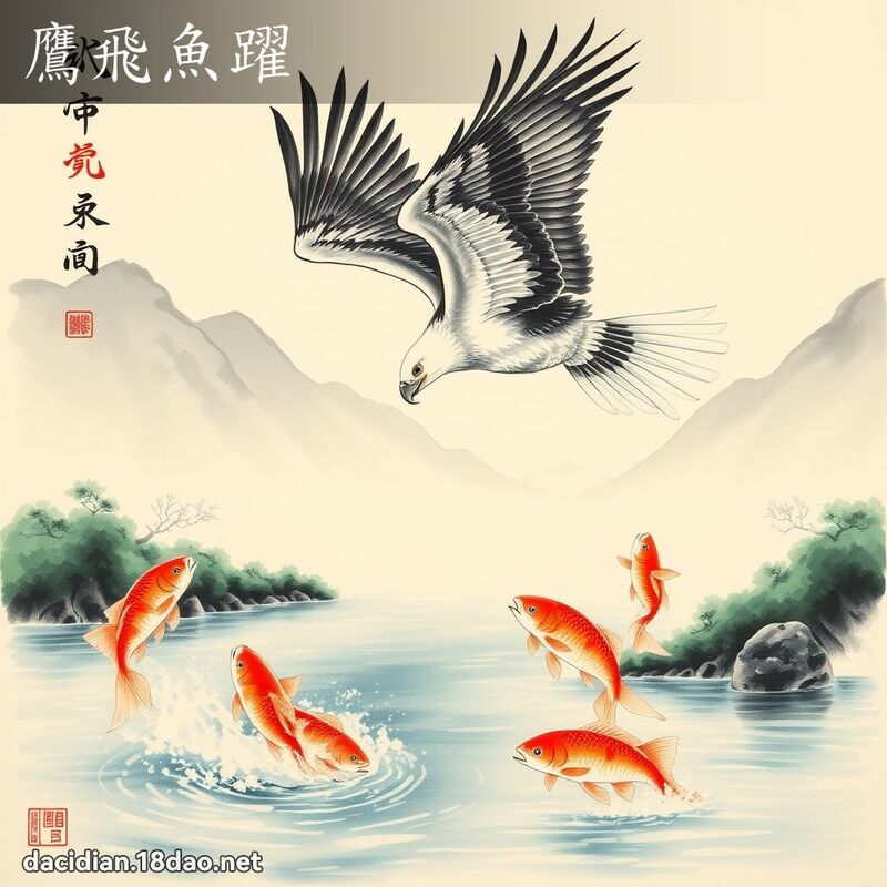鷹飛魚躍 配图