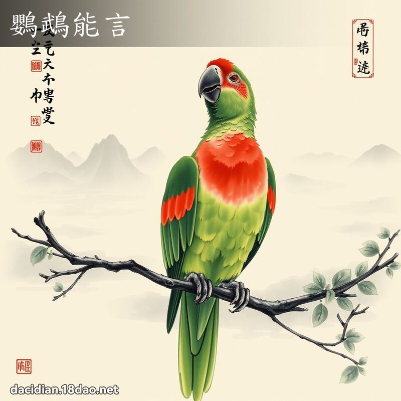 鸚鵡能言 配图