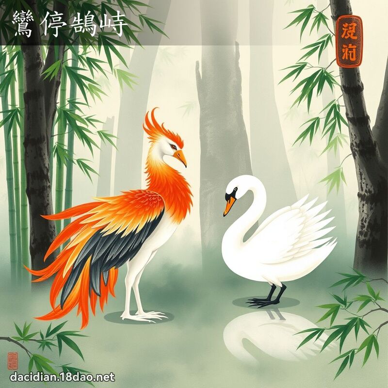 鸞停鵠峙 配图