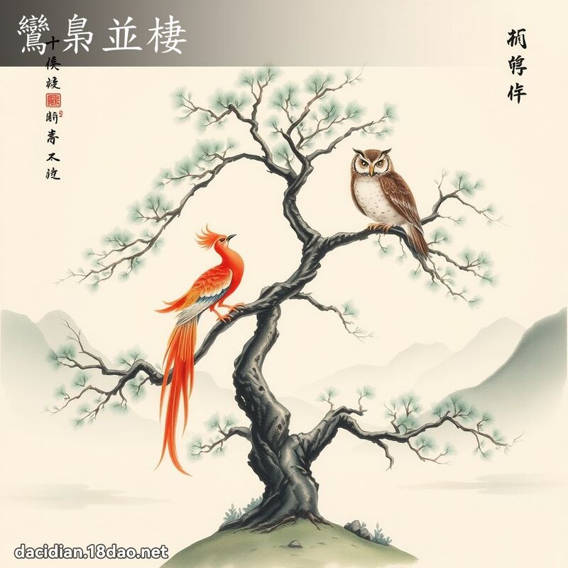 鸞梟並棲 配图