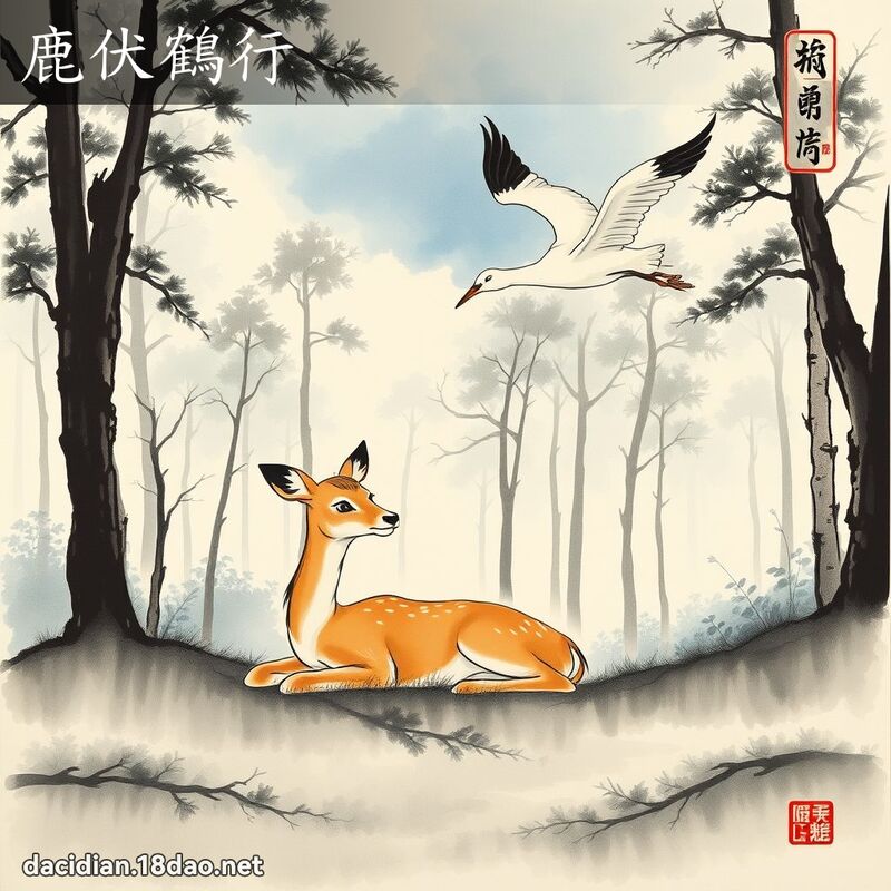 鹿伏鶴行 配图