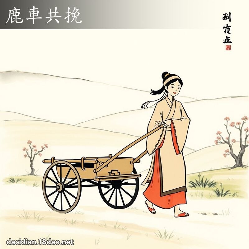鹿車共挽 配图