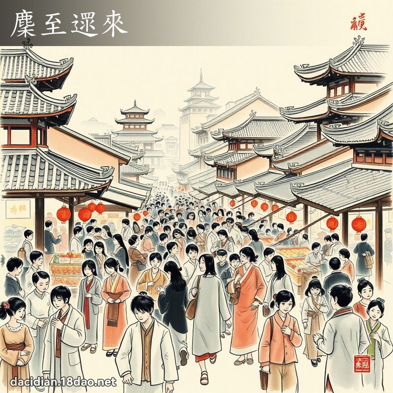 麇至遝來 配图