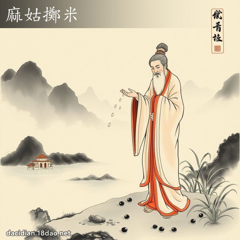 麻姑掷米 配图