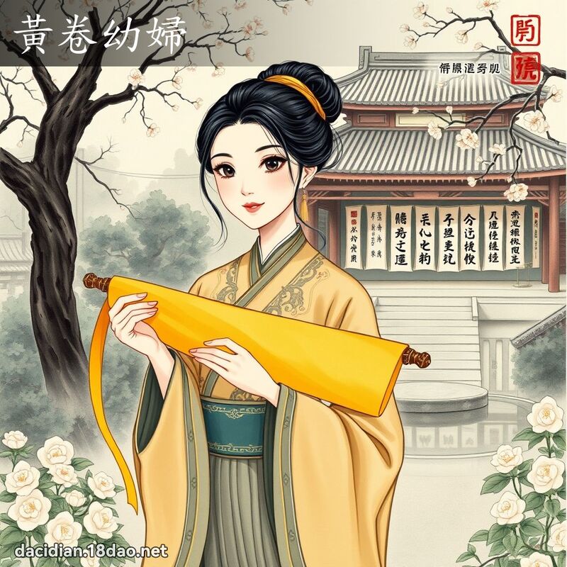 黄卷幼妇 配图