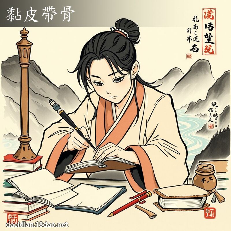黏皮帶骨 配图