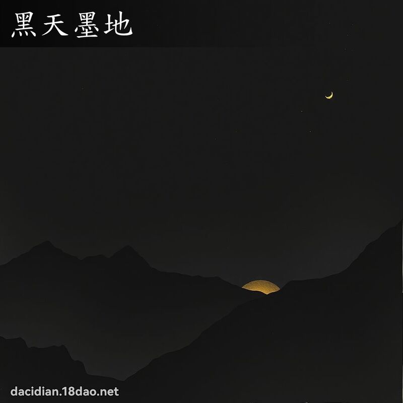 黑天墨地 配图