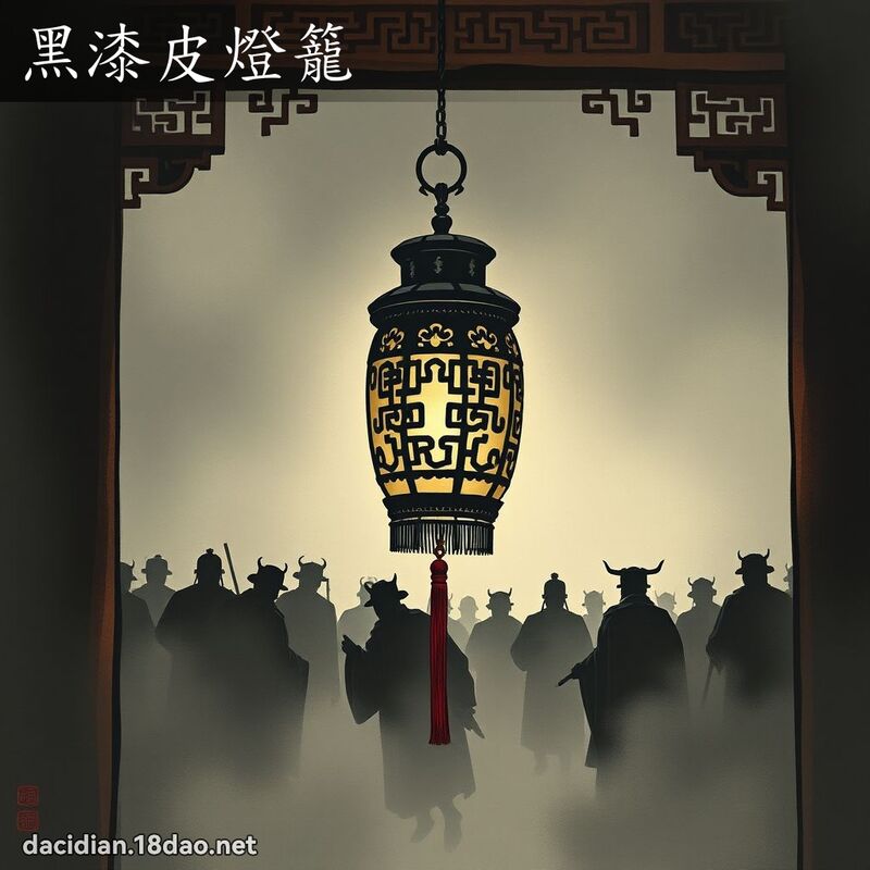 黑漆皮燈籠 配图