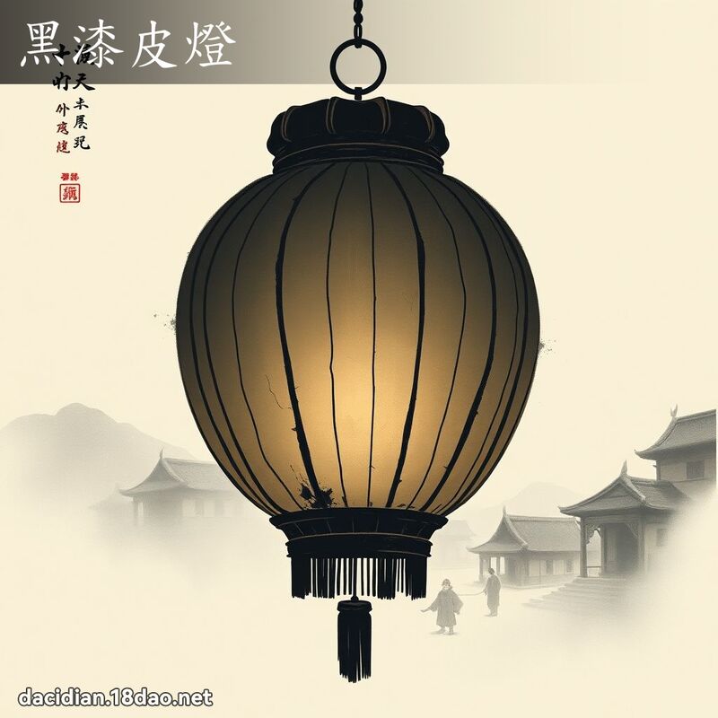黑漆皮燈 配图