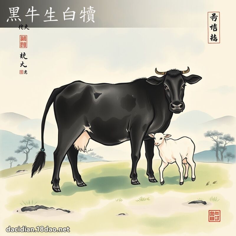 黑牛生白犢 配图