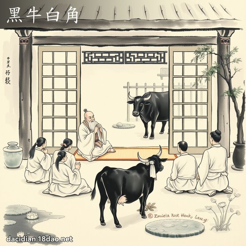 黑牛白角 配图