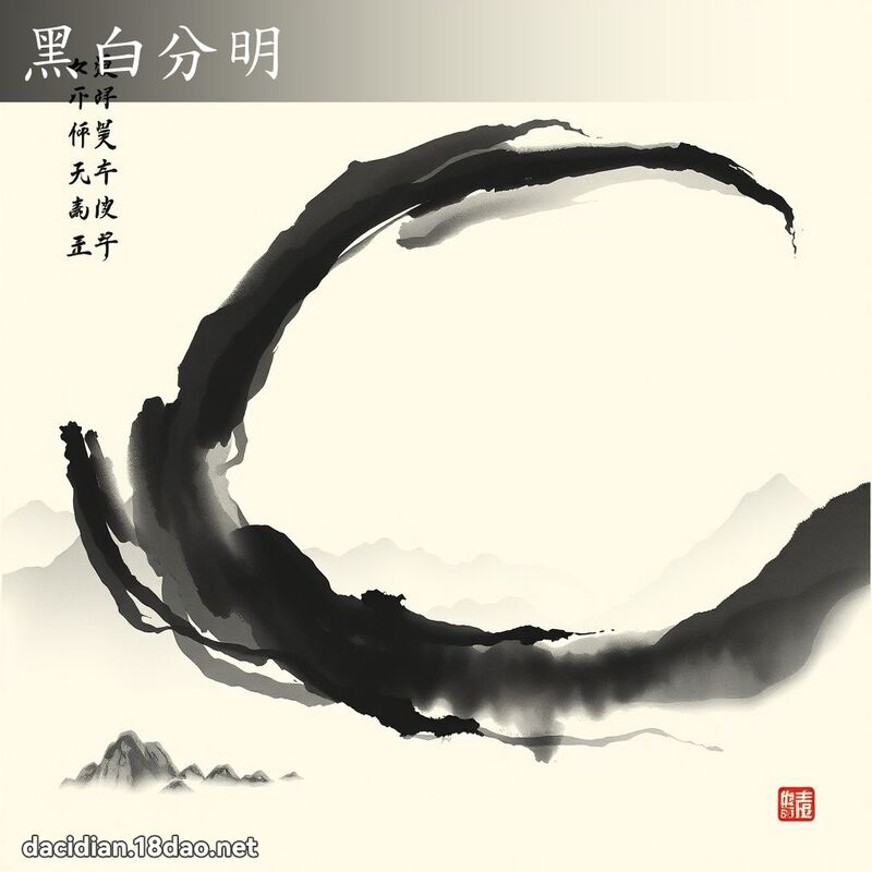 黑白分明 配图