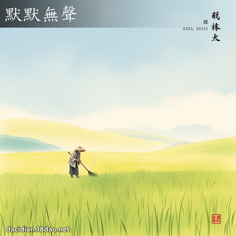 默默無聲 配图