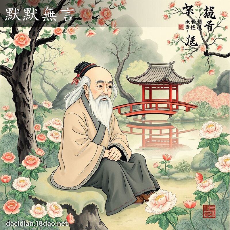 默默無言 配图
