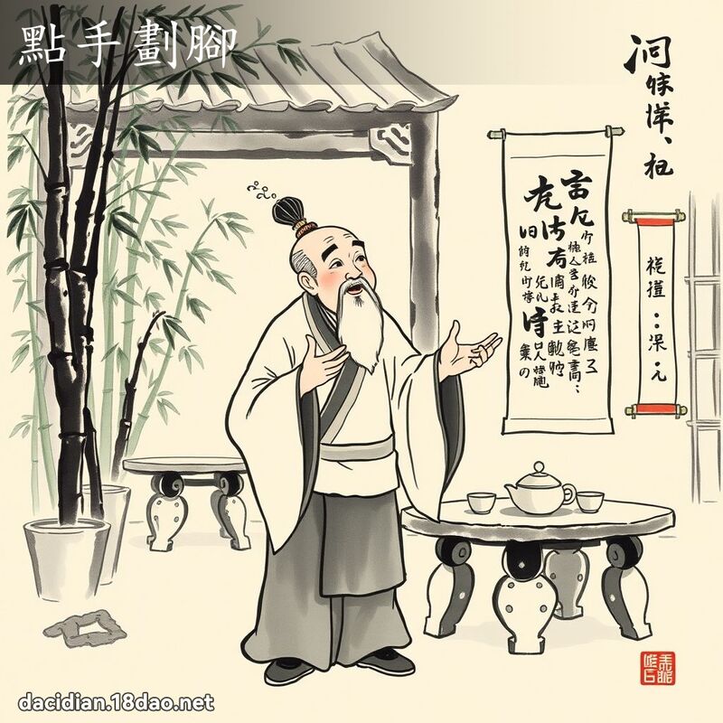 點手劃腳 配图