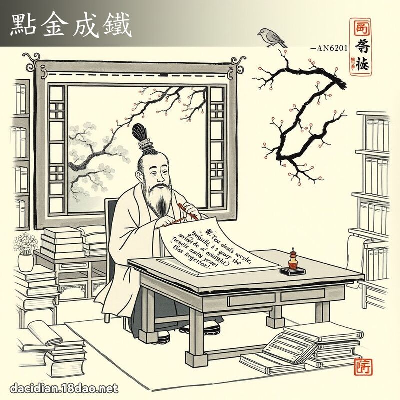 点金成铁 配图