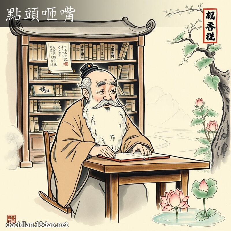 点头咂嘴 配图