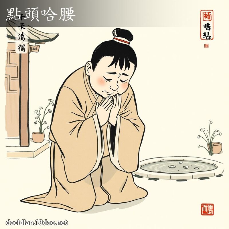 点头哈腰 配图