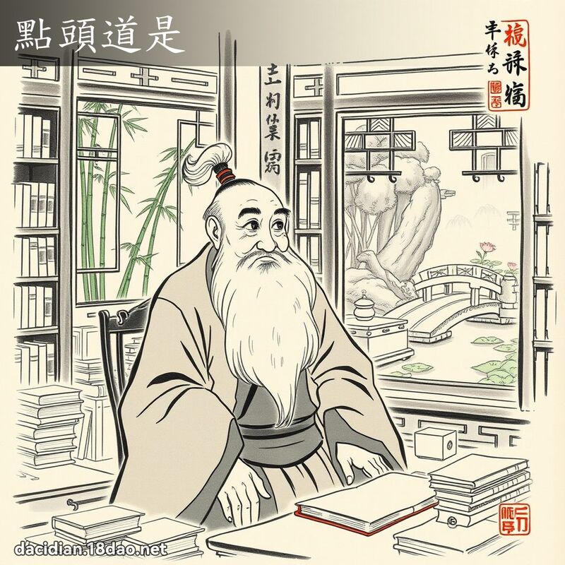 点头道是 配图