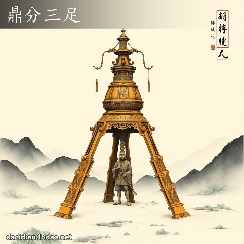 鼎分三足 配图