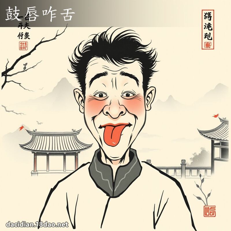 鼓唇咋舌 配图