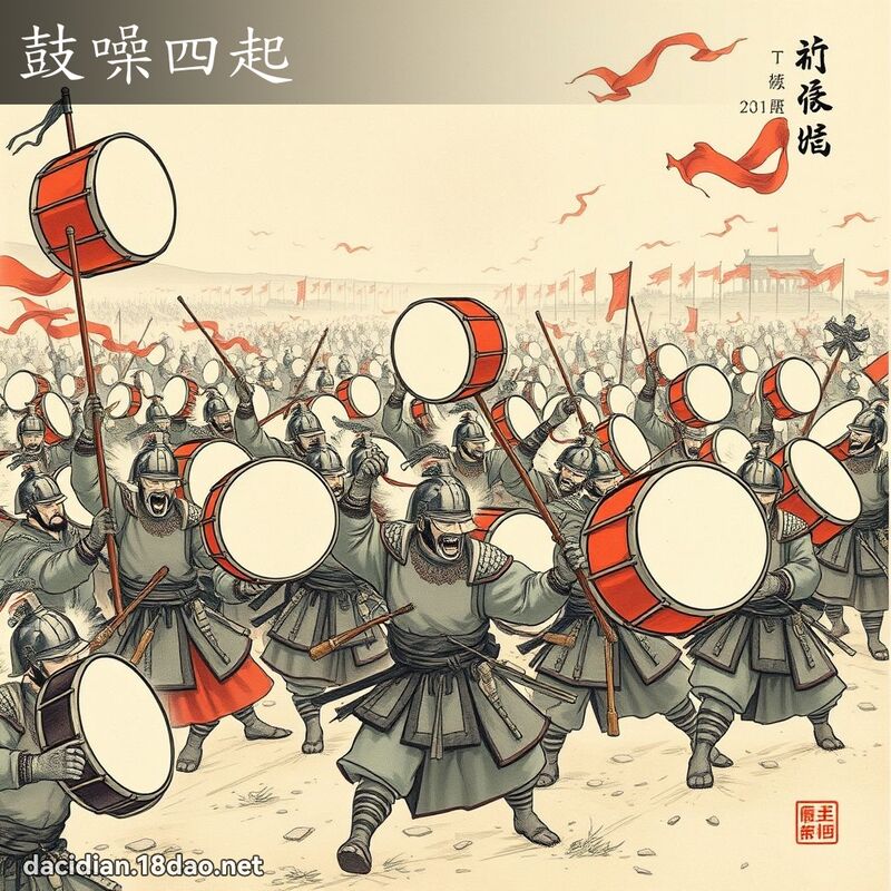 鼓噪四起 配图