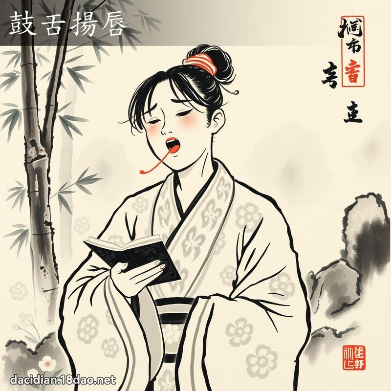 鼓舌揚唇 配图