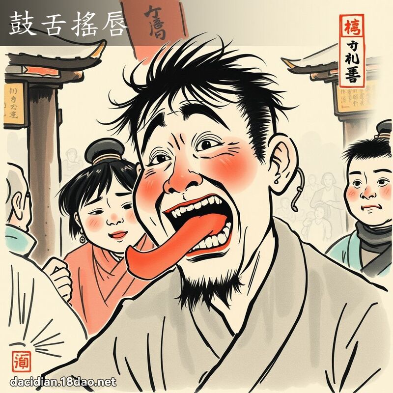 鼓舌搖唇 配图