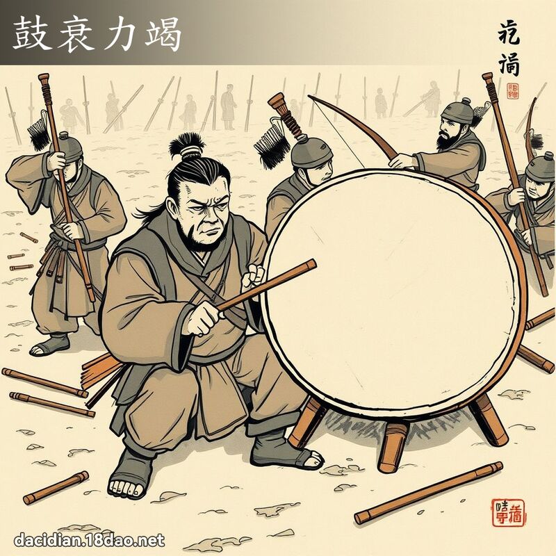 鼓衰力竭 配图