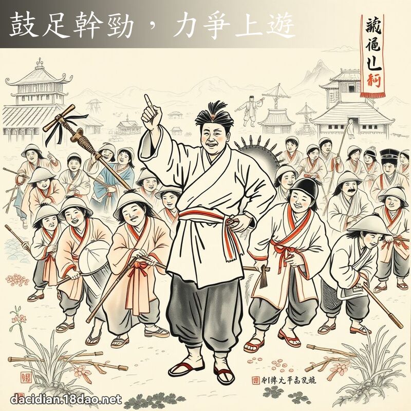 鼓足幹勁，力爭上遊 配图