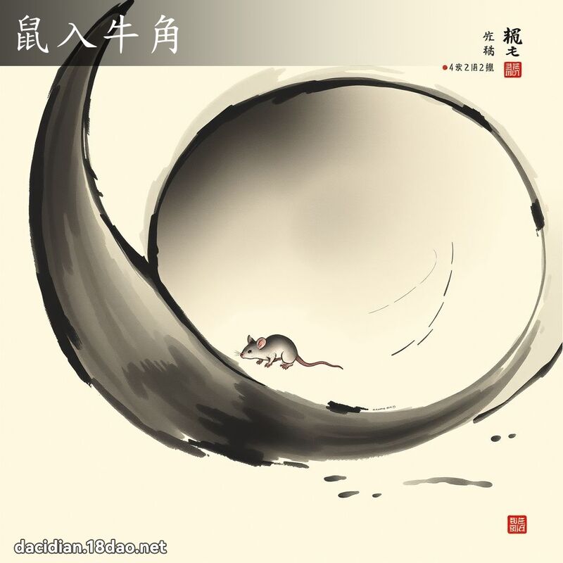鼠入牛角 配图