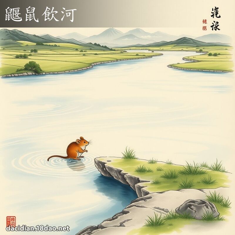 鼴鼠飲河 配图