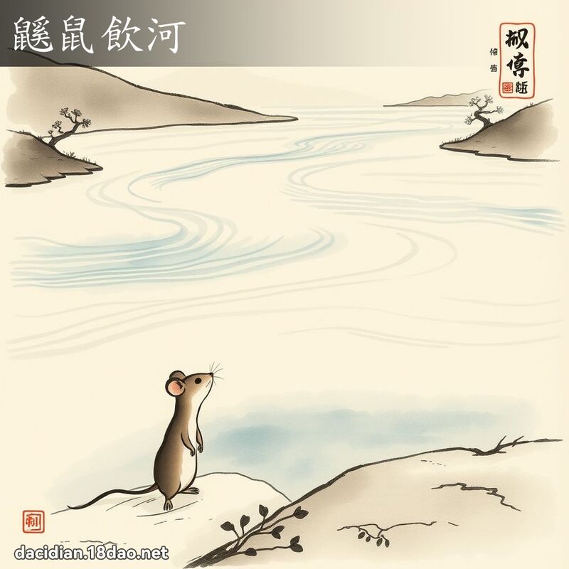 鼷鼠飲河 配图