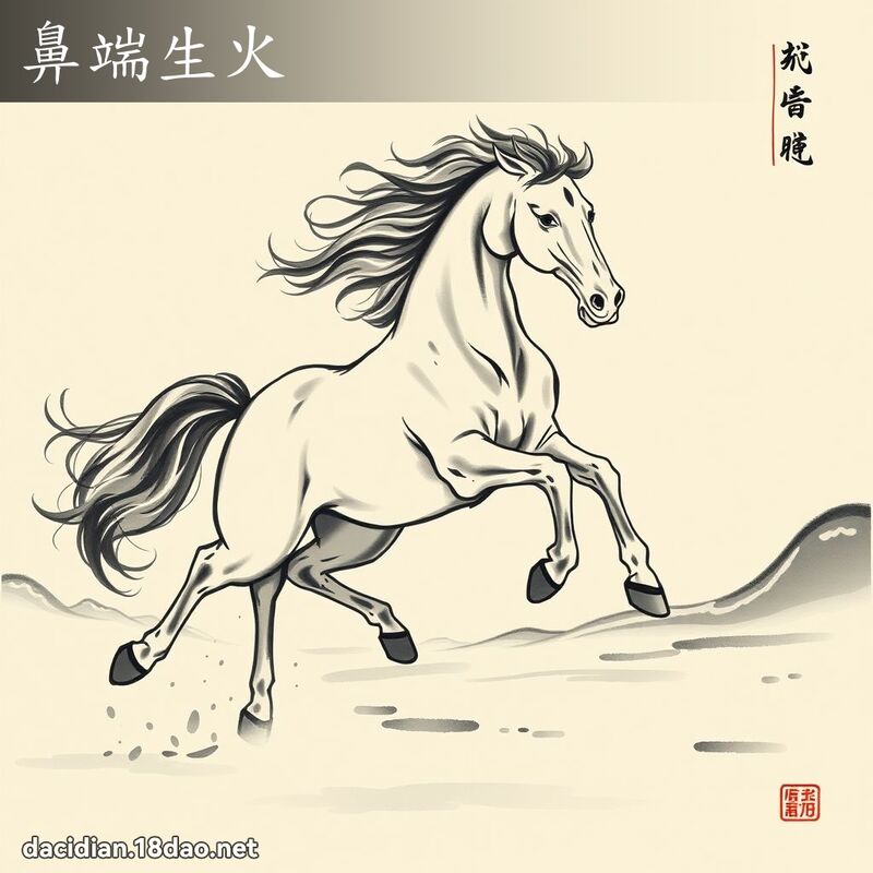 鼻端生火 配图