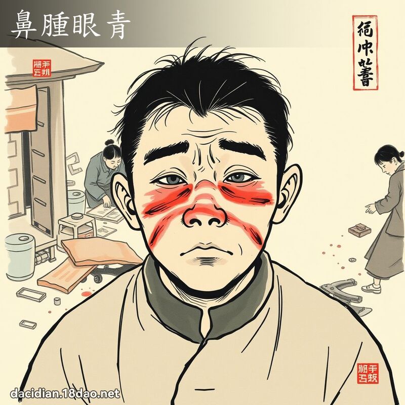 鼻腫眼青 配图