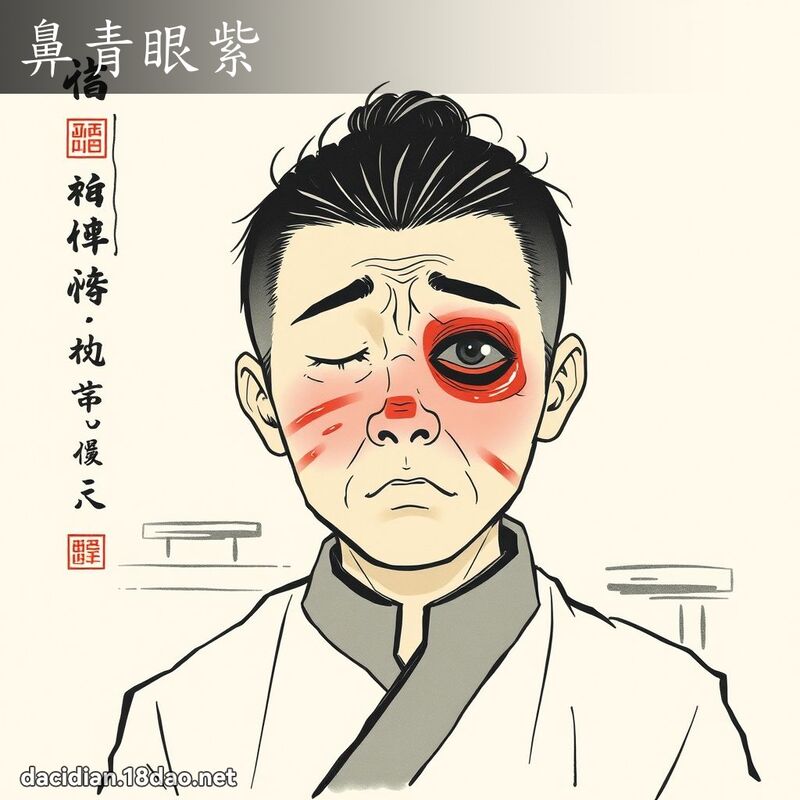 鼻青眼紫 配图