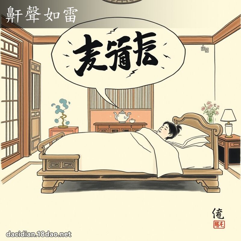 鼾聲如雷 配图