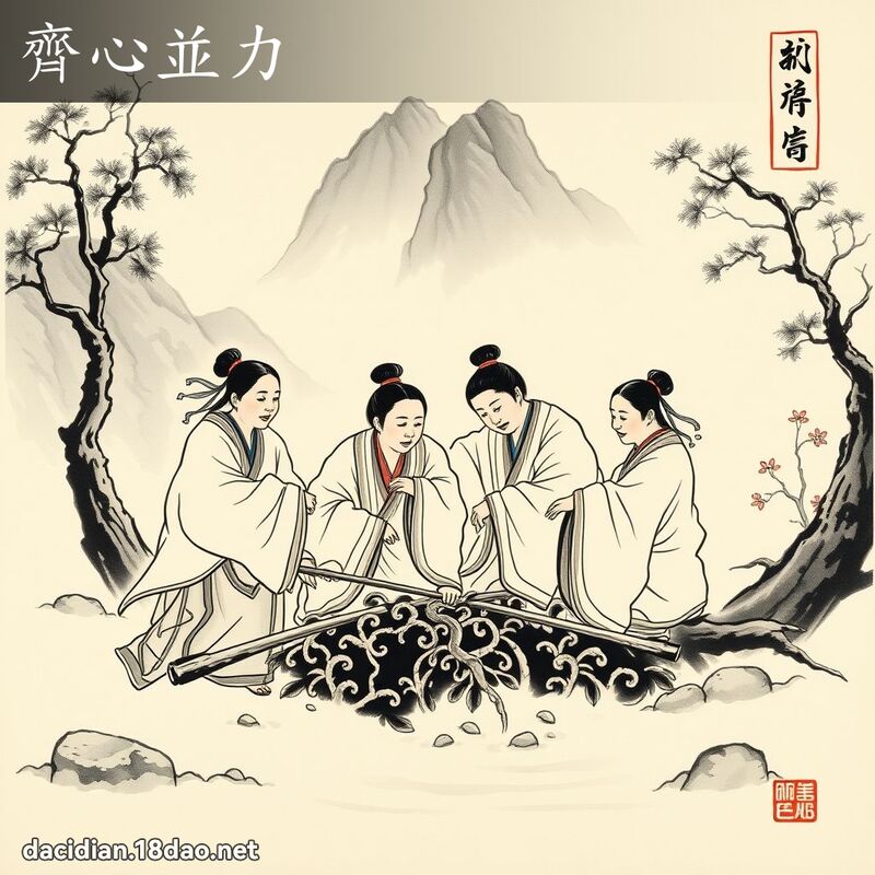 齊心並力 配图