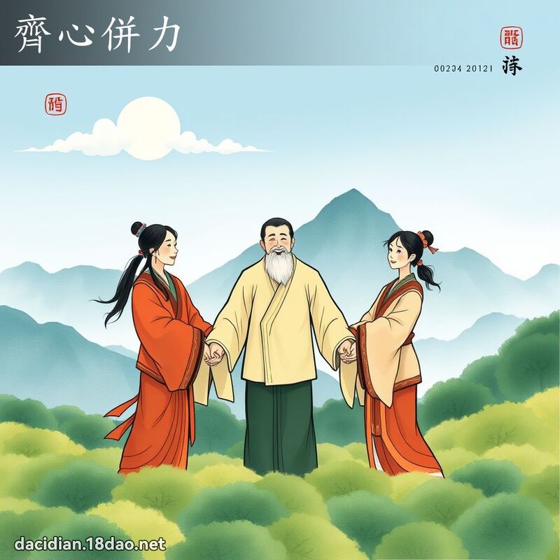 齊心併力 配图