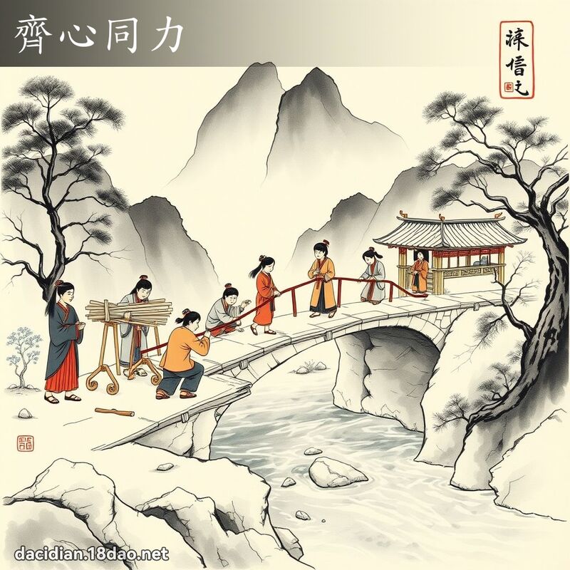 齊心同力 配图